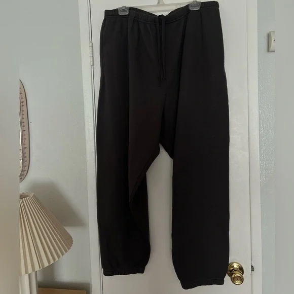 SKIMS mens classic jogger XL black dark grey French terry sweatpants 100% cotton - Picture 5 of 12